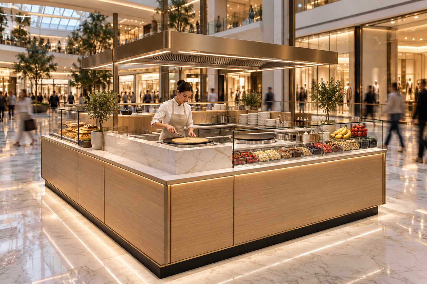 ISLA CREPE 3020, burbuja comercial para crepes y waffles