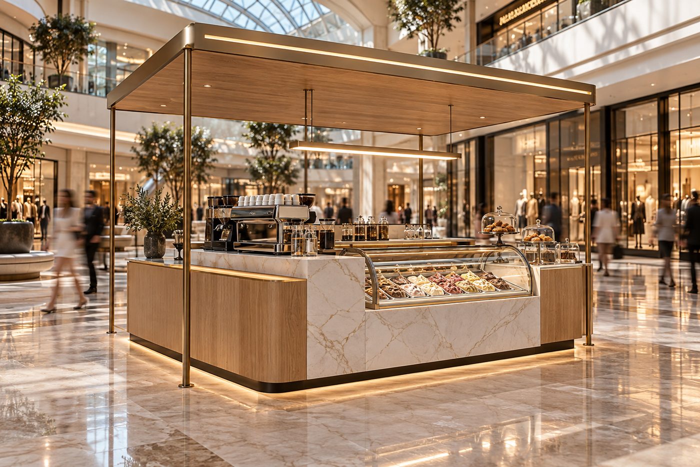 ISLA BARISTA con techo a 2,50 m